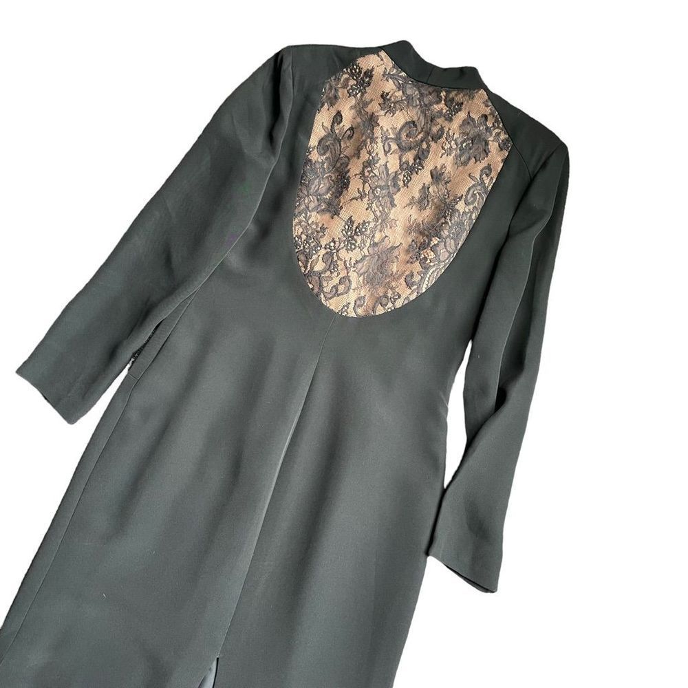 Vintage Albert Nipon black long sleeve dress size 8 MADE IN USA - Picture 6 of 11
